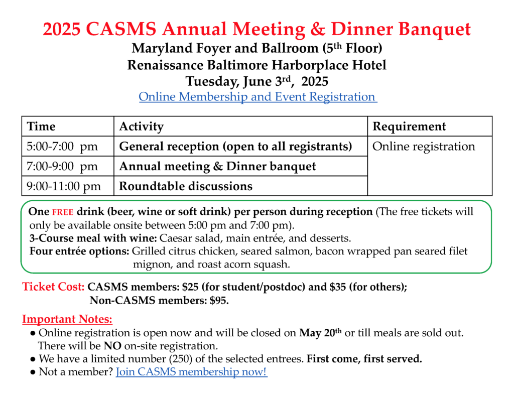 2025 casms general meeting and tuesday dinner flyer mar 16 2025 page 2
